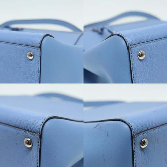FENDI Hand Bag Leather Blue - Picture 10 of 14